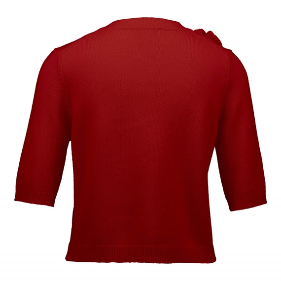 Allude Cashmere Kortærmet Cardigan, Rød